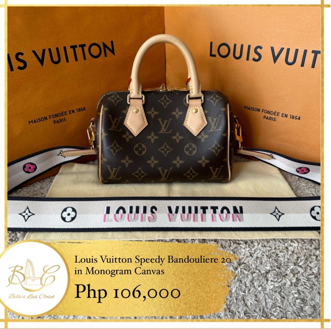Louis Vuitton Speedy Bandouliere 20 Monogram, Luxury, Bags