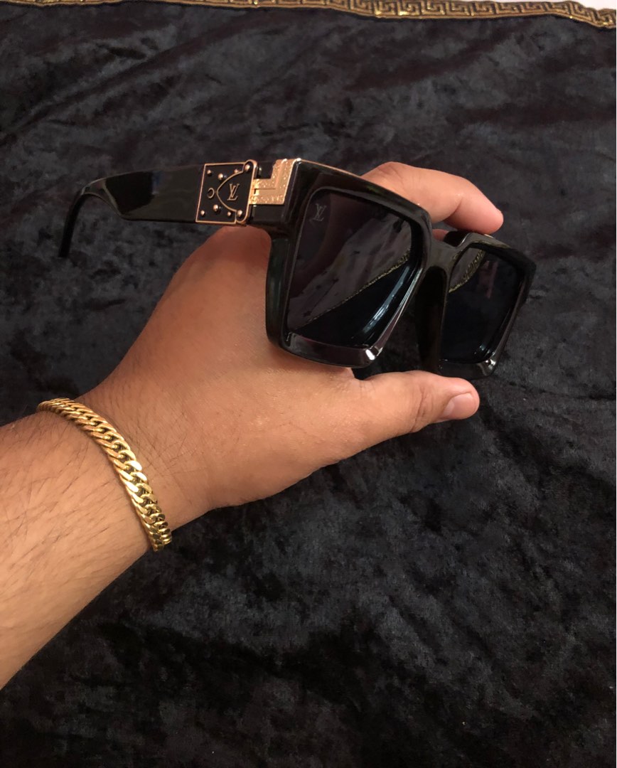 kanye lv millionaire sunglasses on face