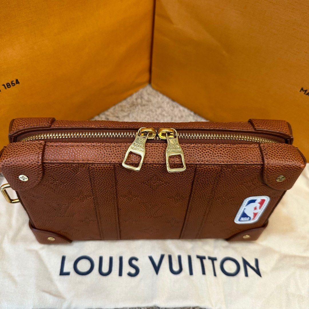 Louis Vuitton x NBA Soft Trunk Wallet Ball Grain Leather Brown in