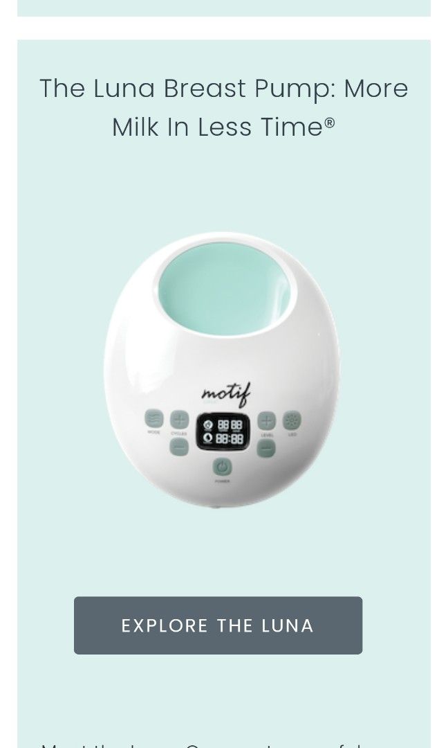 luna motif breast pump, Babies & Kids, Maternity Care on Carousell