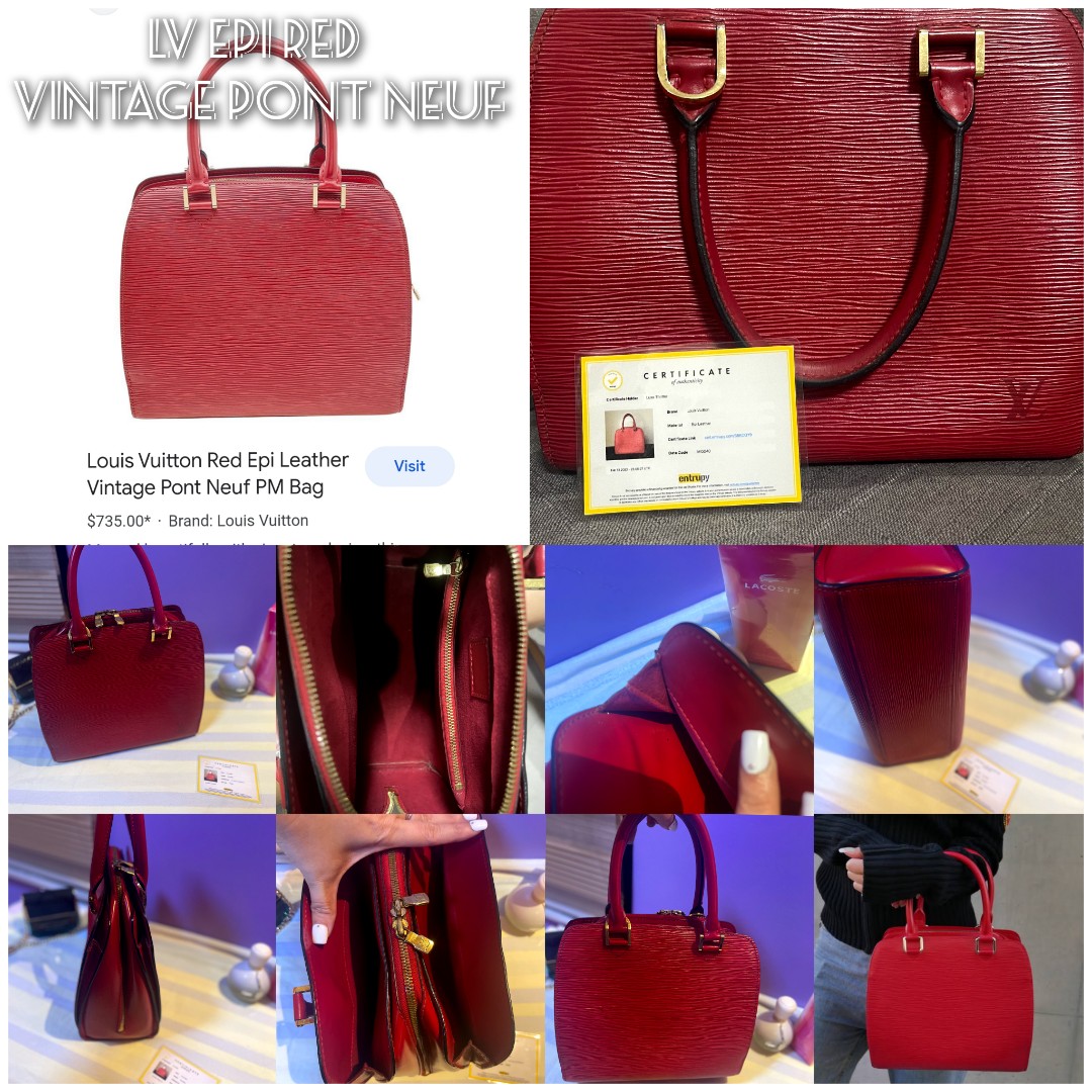 LV epi red handbag, Luxury, Bags & Wallets on Carousell