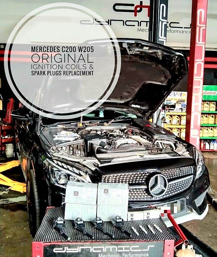 Mercedes Ignition Coils Spark Plugs replacement Car