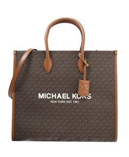 MICHAEL KORS MIRELLA經典印花兩用 購物包/托特包（深咖 大）