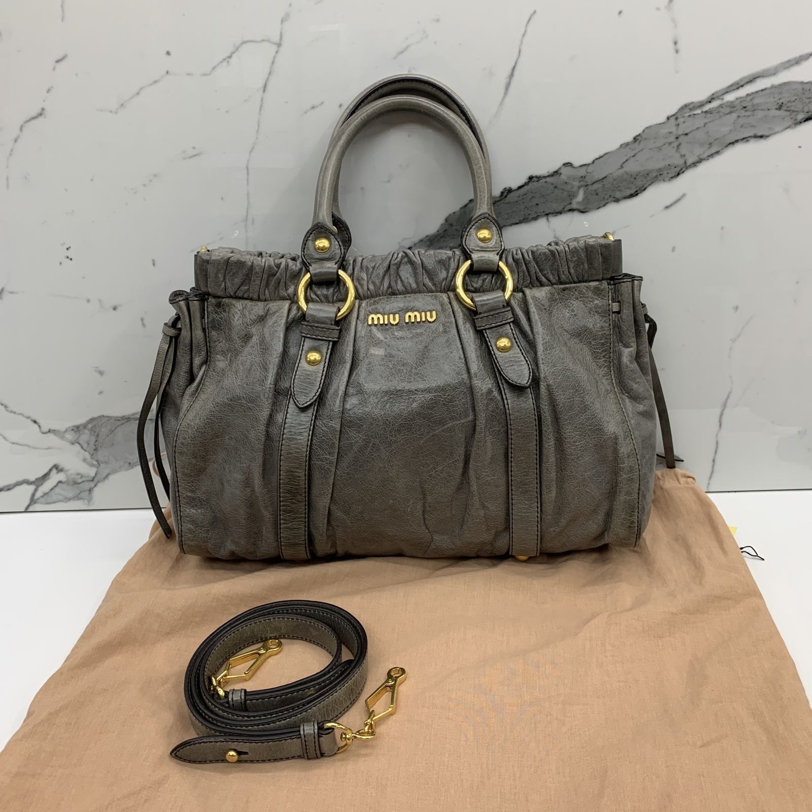 Miu miu grey bag new arrivals
