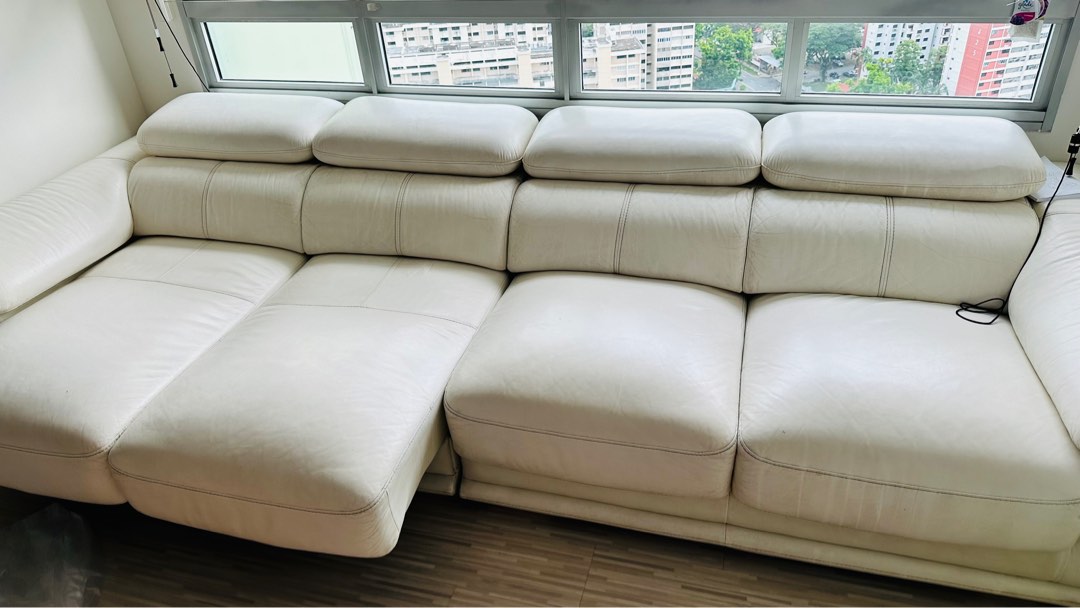 Moving away sale 4 seater sofa with reclining head/footrest