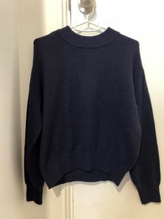 Navy blue crew neck jumper