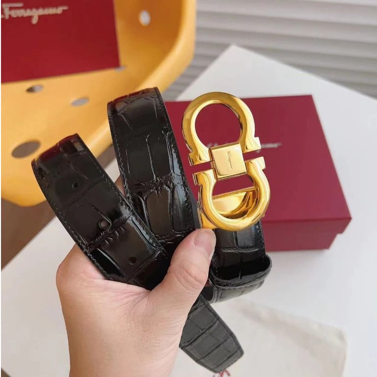 Salvatore ferragamo crocodile belt outlet