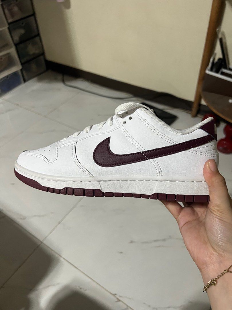 Meroon Dunks Nike Dunks Low Retro “Night Maroon”, Women's Fashion, Footwear ...