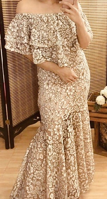 Off shoulder gown Women s Fashion Dresses Sets Evening dresses gowns on Carousell