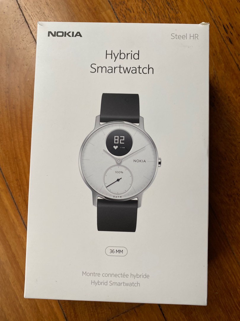 Nokia Steel HR 36mm White Face Mobile Phones Gadgets Wearables Smart Watches on Carousell