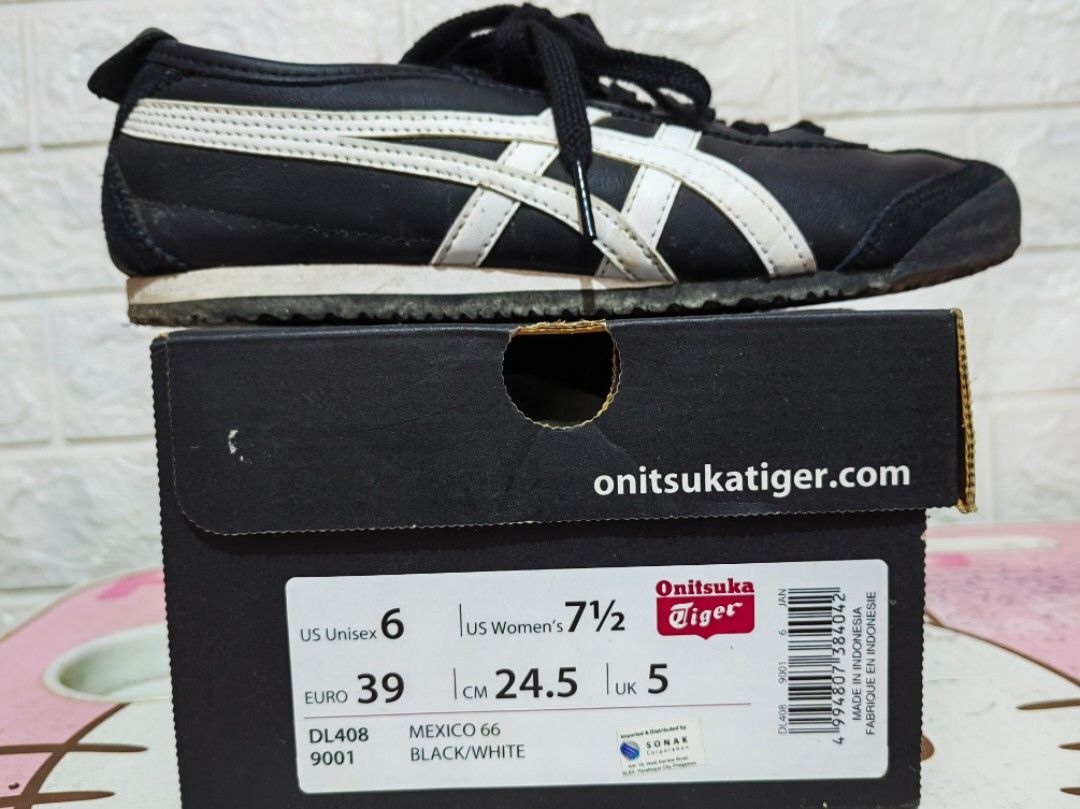 Onitsuka Tiger MEXICO 66 BLACK WHITE Original Women s Fashion