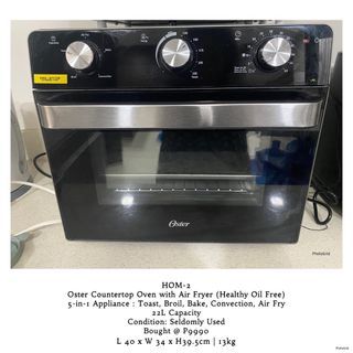 Oster Countertop Oven with Air Fryer (Healthy Oil Free)