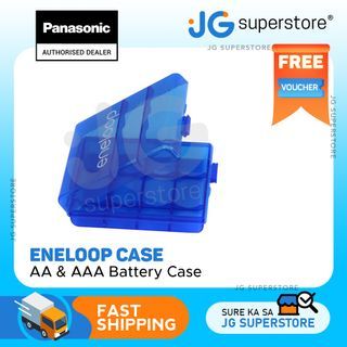 Panasonic Eneloop Battery Case Holder Box for AA or AAA Batteries (Blue)   | JG Superstore