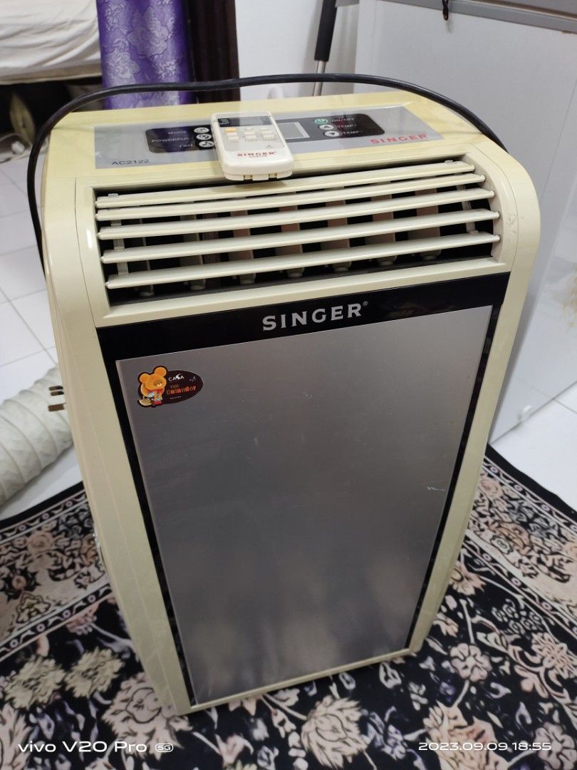 PORTABLE AIRCOND 1.5HP SINGER, TV & Home Appliances, Air Conditioners & Heating on Carousell