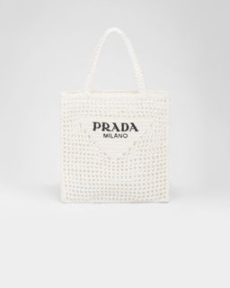 Prada raffia tote crochet weave aesthetic bag preorder, Luxury, Bags &  Wallets on Carousell