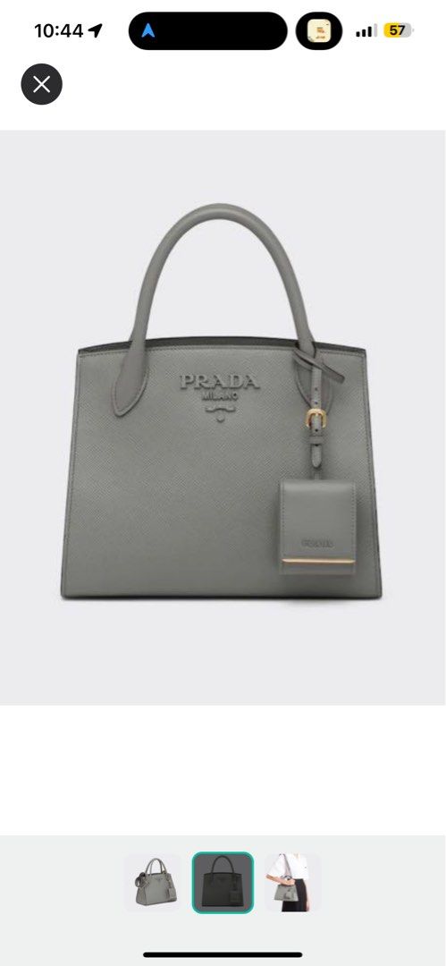 Medium saffiano leather hotsell prada monochrome bag