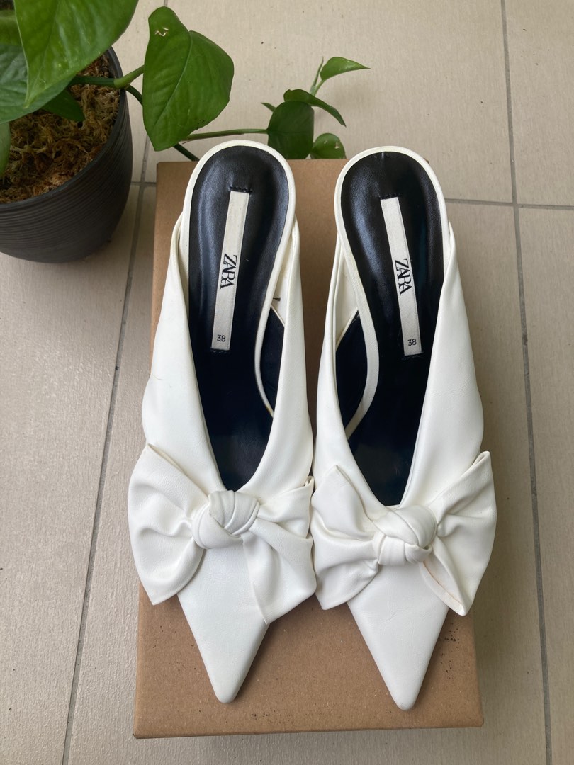 Zara mules cheap with bow
