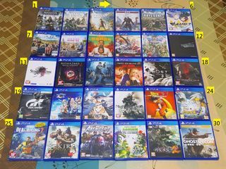 眾多PS4遊戲片販售(每片售價不同，請看內頁read more)