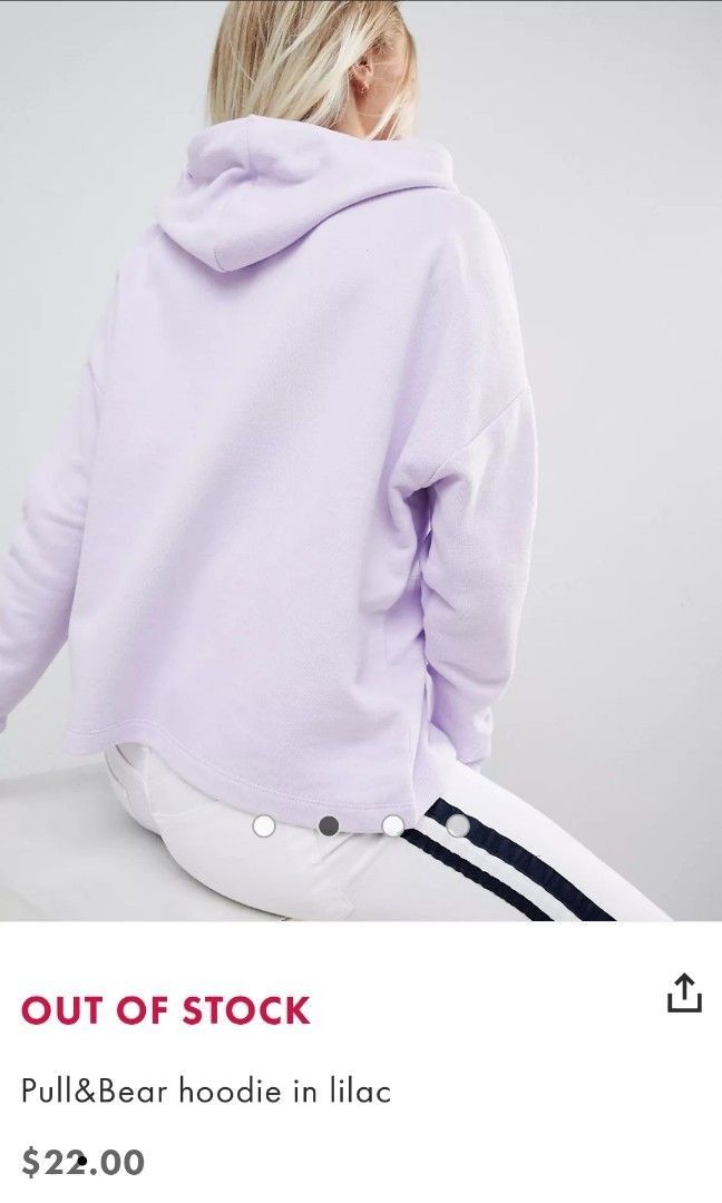 Pull Bear Hoodie in Lilac