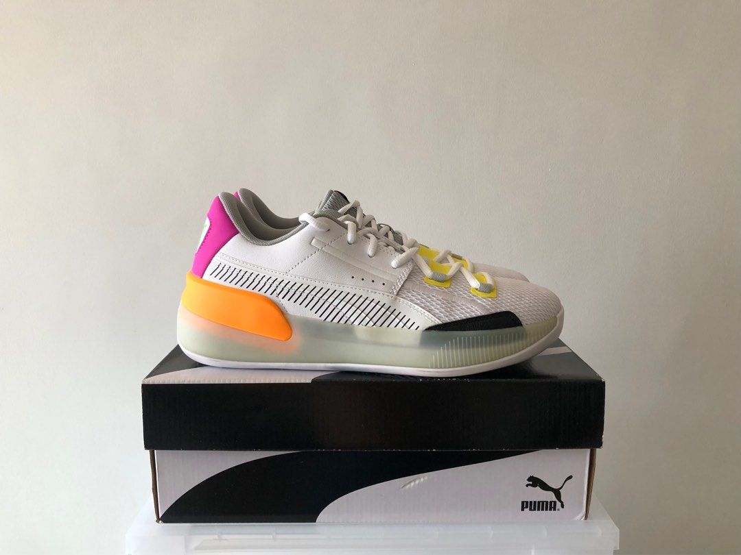 Puma clyde hardwood retro sales fantasy puma white-orange pop