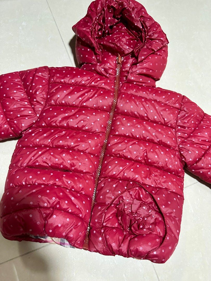 Red Polka Dot Girl Jacket (good for winter cold places, outer wear), Babies  u0026 Kids, Babies u0026 Kids Fashion on Carousell