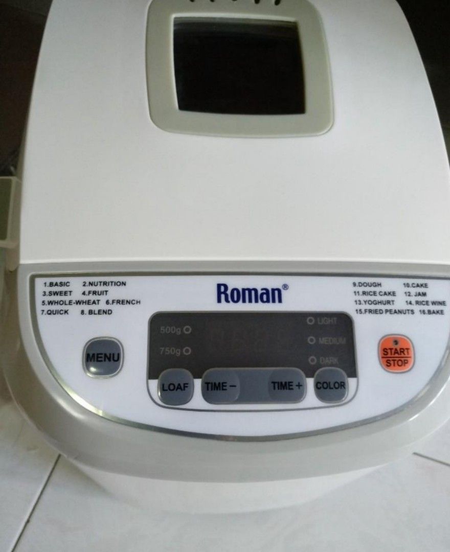 Roman deals bread maker