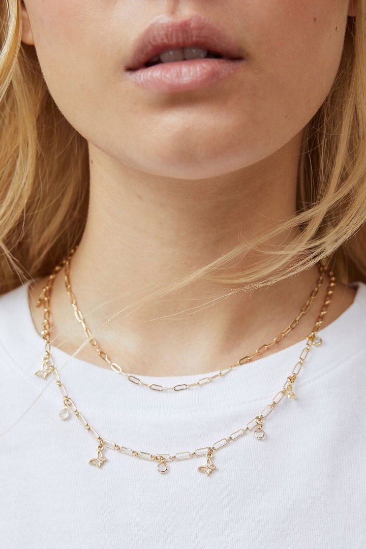 Real gold plated necklace outlet