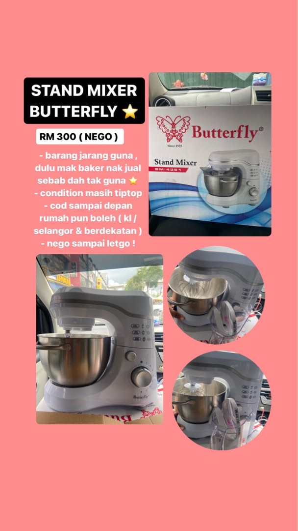 STAND MIXER BUTTERFLY, TV & Home Appliances, Kitchen Appliances, Hand