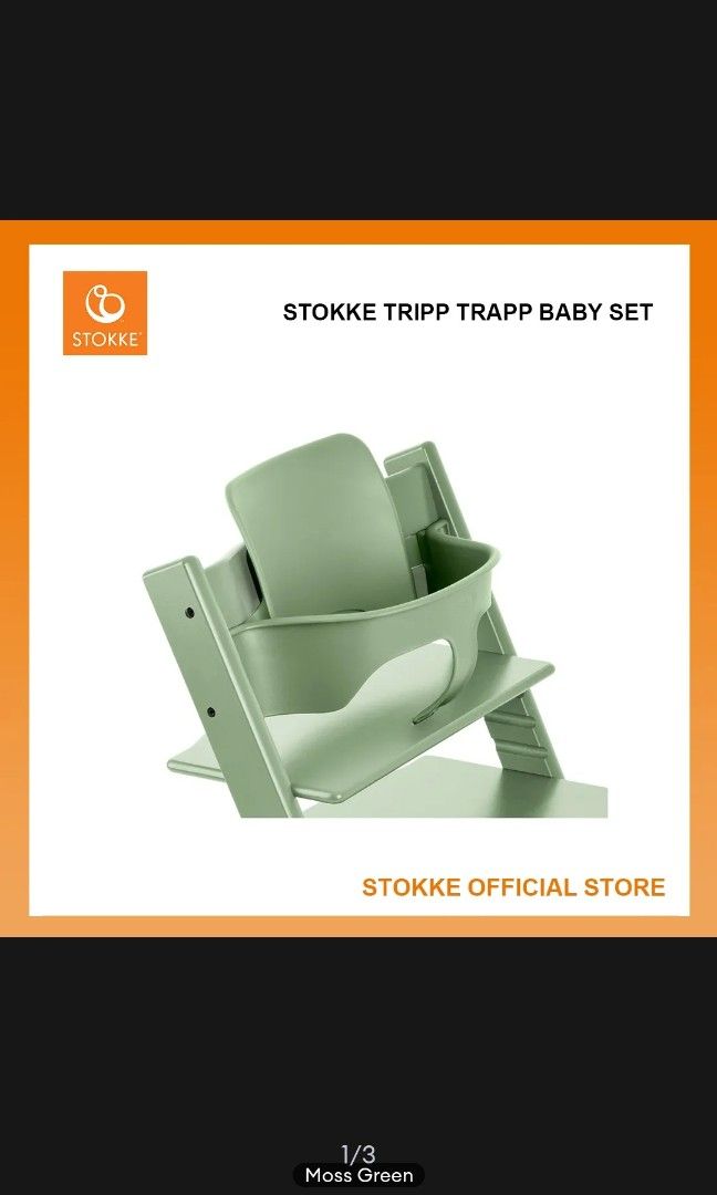 Stokke tripp trapp baby set moss green cheap