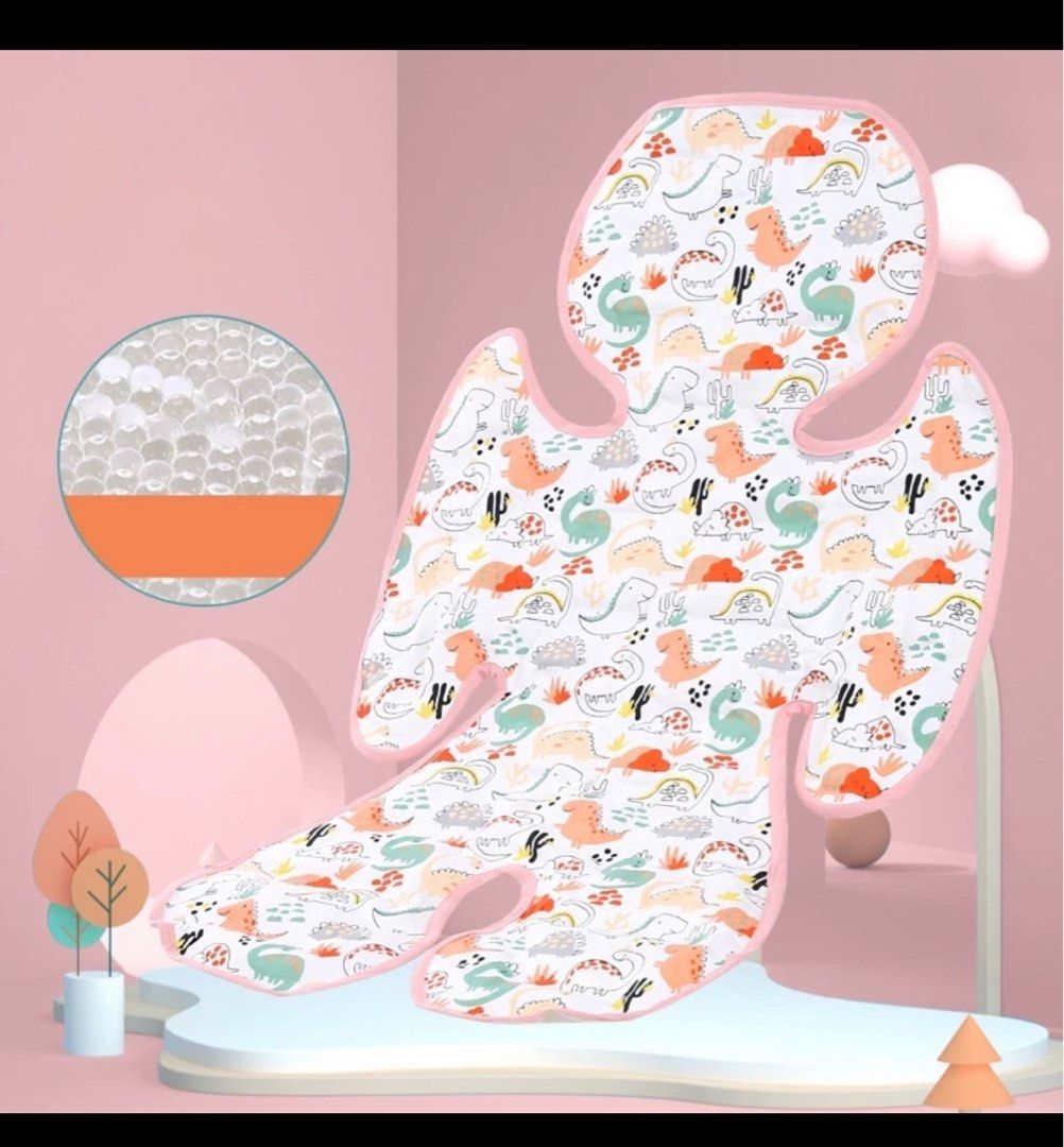 Stroller cooling pad dino/pink, Babies & Kids, Going Out, Strollers