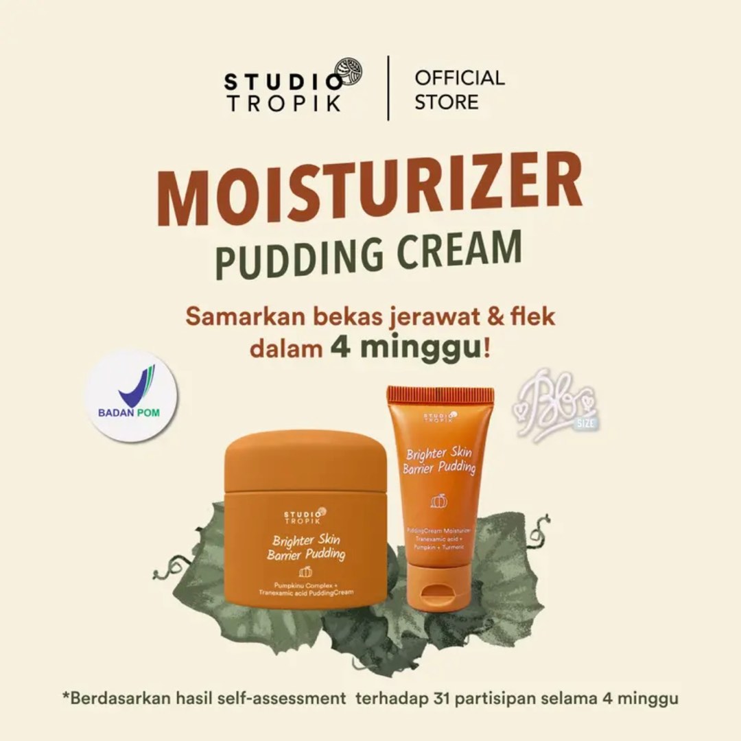 Studio Tropik Bright Skin Barrier Pudding Moisturizer Pumpkinu Brighter