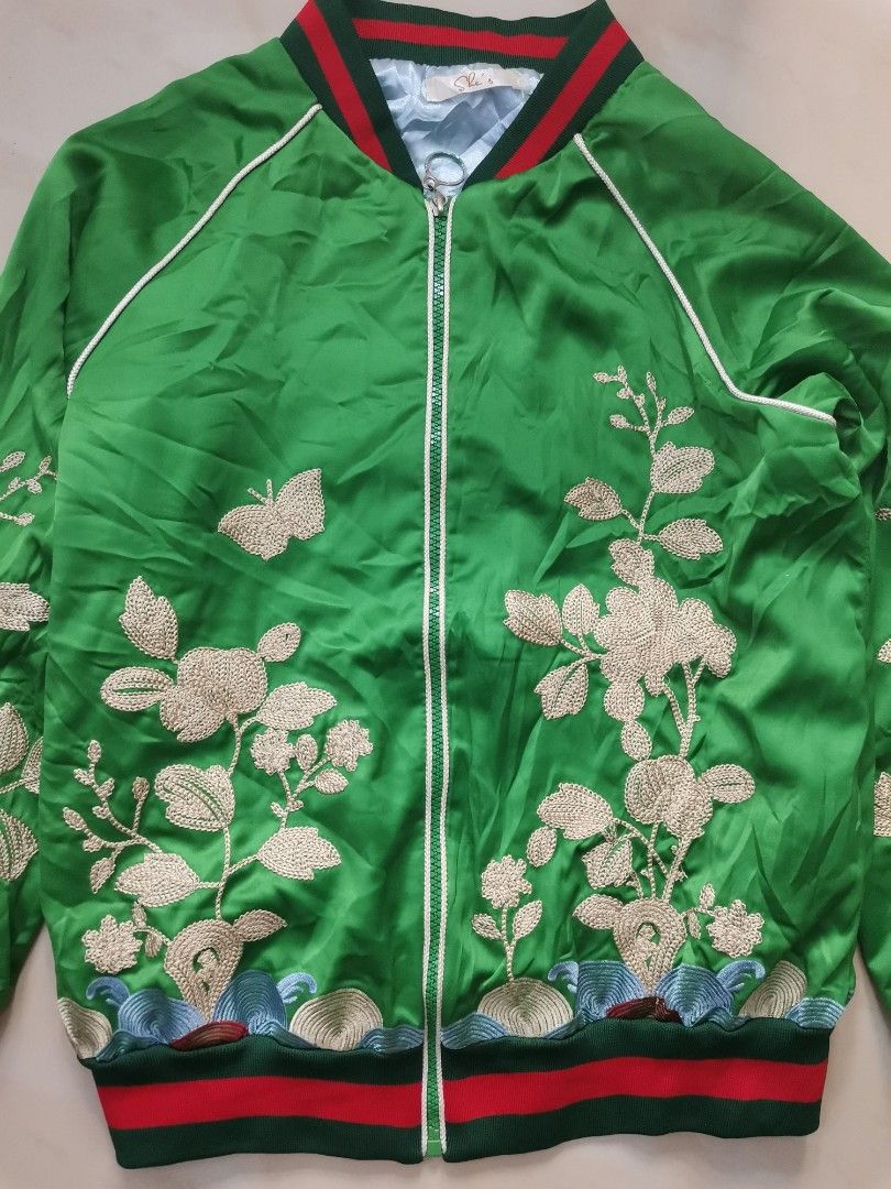 Sukajan Gucci Flower Jacket Zipper Tracktop