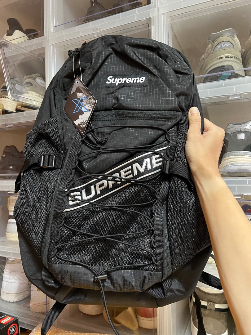 Supreme Logo Backpack Black Fw23 Carousell