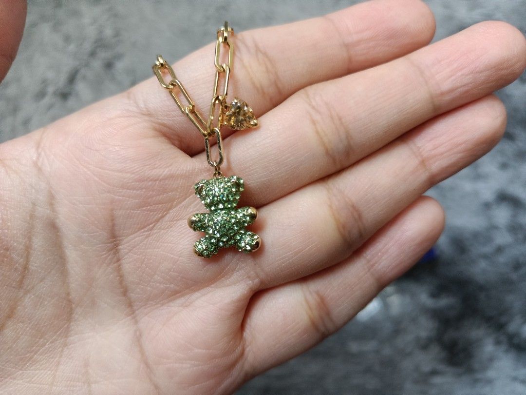 SWAROVSKI TEDDY BEAR BRACELET GREEN