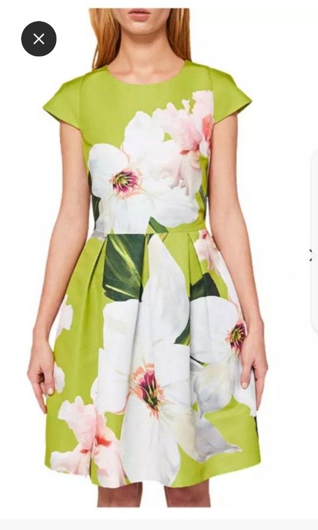 ted baker floral white dress