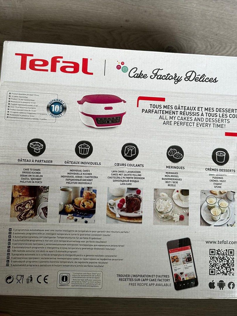 Tefal cake factory delices, TV & Home Appliances, Kitchen