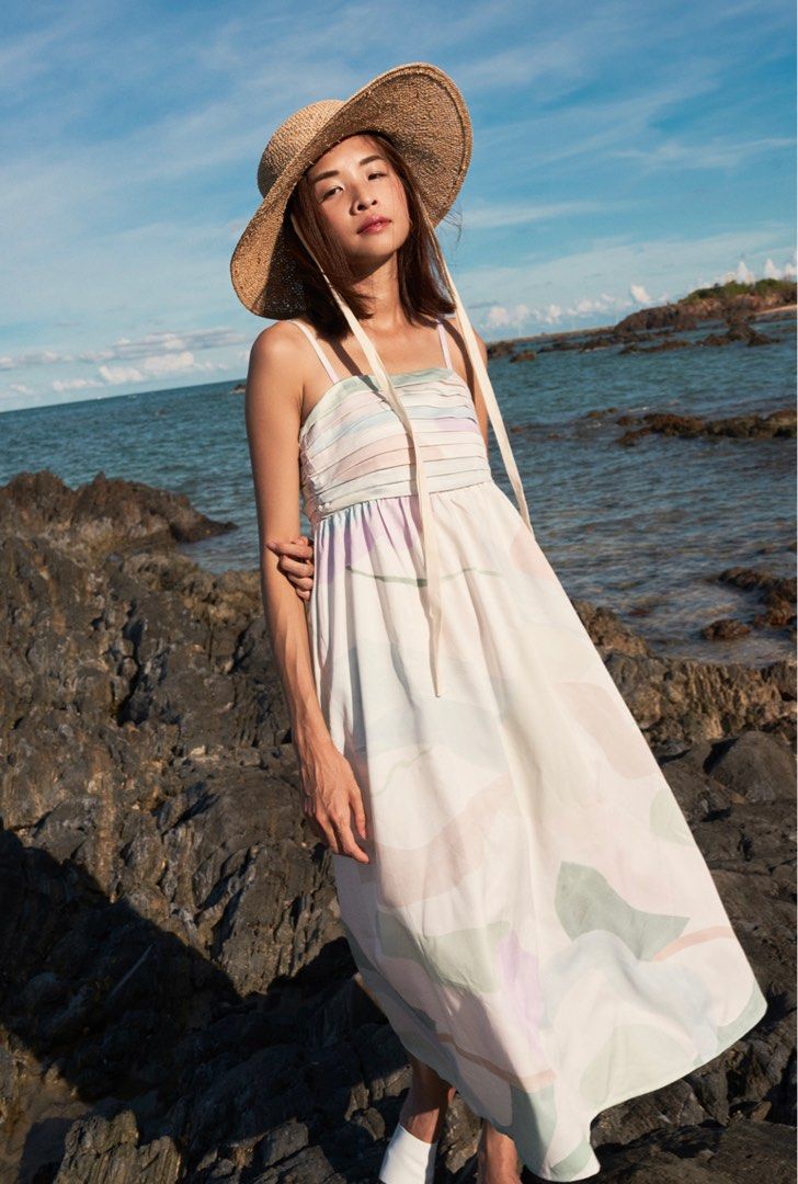 Oasis pleated midi shop dress