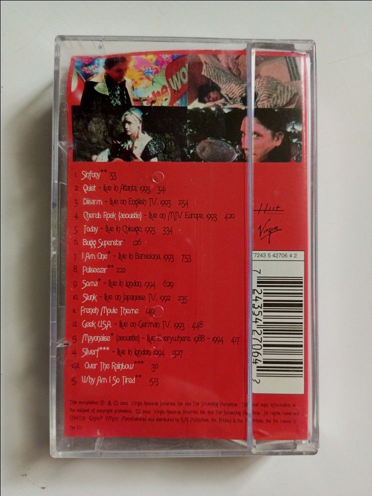 THE SMASHING PUMPKINS - EARPHORIA ( CASSETTE ) (Category: CDs & DVDs) located in Valenzuela. Submitted by KAMUSIKATAYO (Listing ID 1253750266, Image 2). Description: PRE OWNED MADE IN PHILIPPINES EXCELLENT CONDITION.