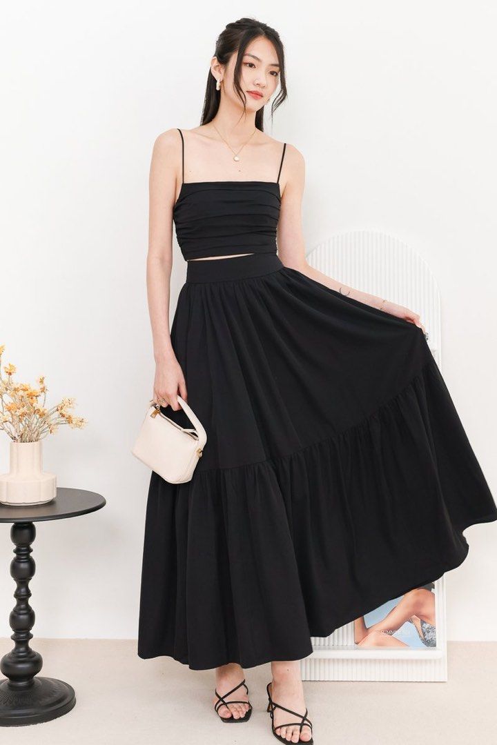 Maxi skort dress top