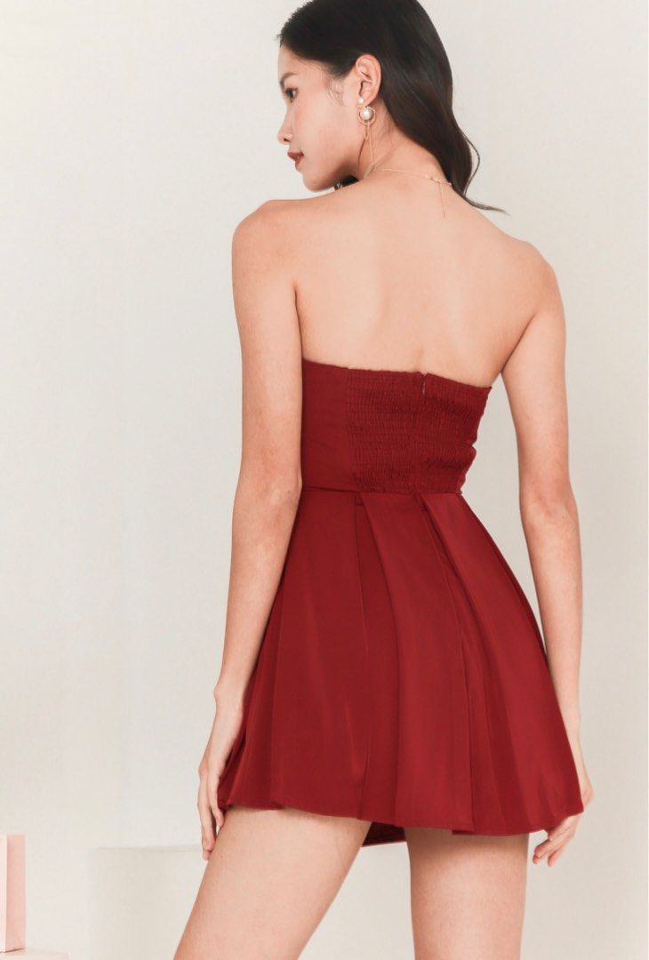 Maroon romper dress cheap