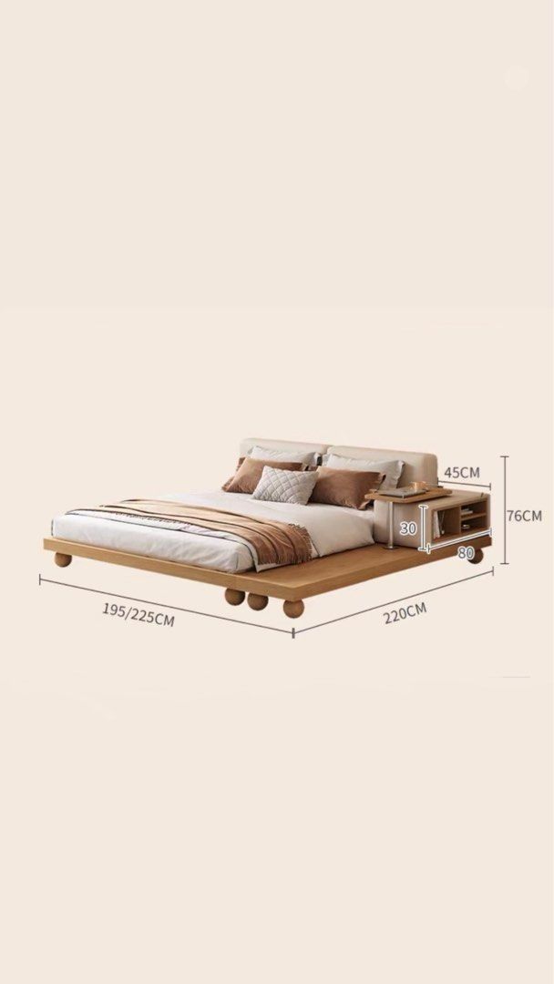 THEER Modern Japandi Bedframe, Furniture & Home Living, Furniture, Bed