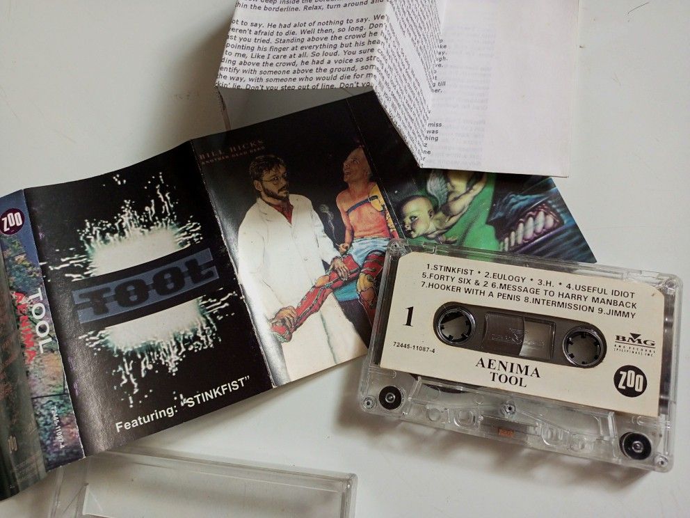 TOOL - AENIMA ( CASSETTE TAPE ) (Category: CDs & DVDs) located in Valenzuela. Submitted by KAMUSIKATAYO (Listing ID 1253753436, Image 2). Description: PRE OWNED P3,000 SET VERY GOOD CONDITION PLS SEE PIC.