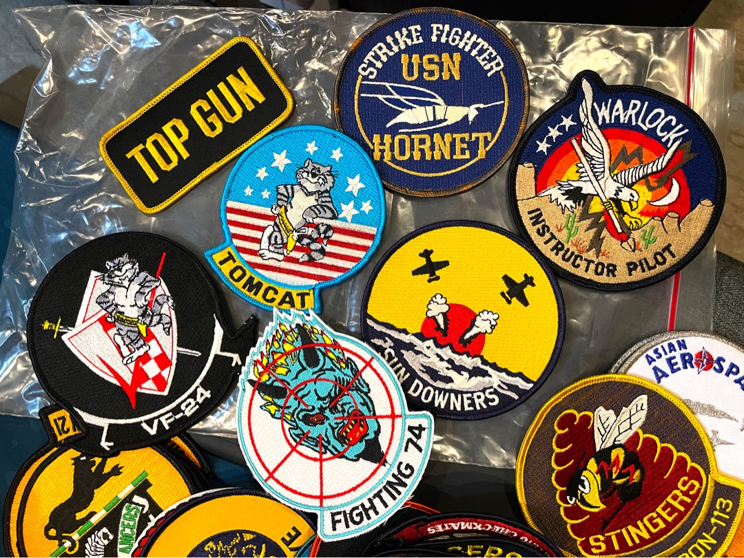 Top gun Airforce Army Patches, Hobbies & Toys, Memorabilia & Collectibles,  Vintage Collectibles on Carousell