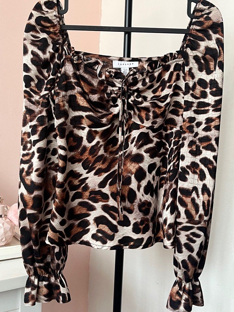 Topshop online leopard sweater