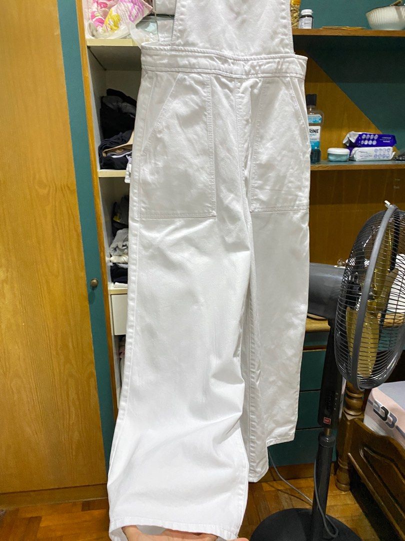 Topshop white denim shop jumpsuit