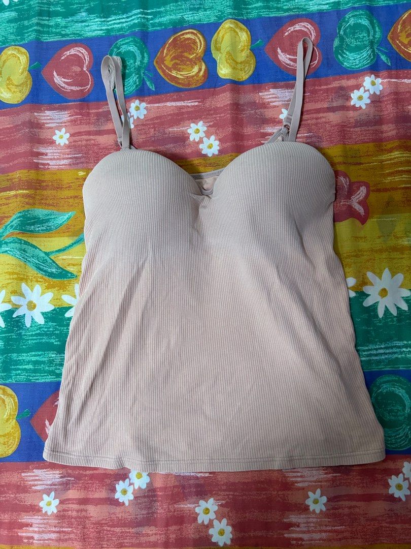 Uniqlo airism light pink camisole bra top size M, Women's Fashion, Tops,  Other Tops on Carousell