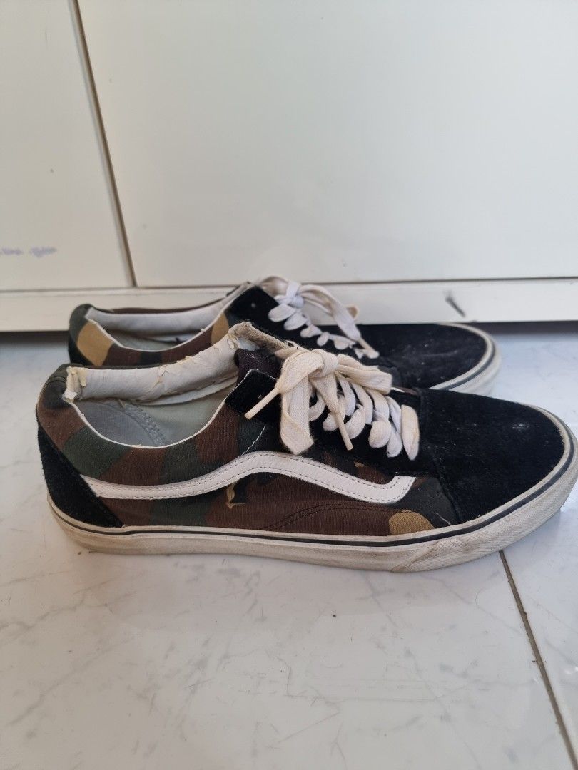 Woodland camo old skool vans on sale
