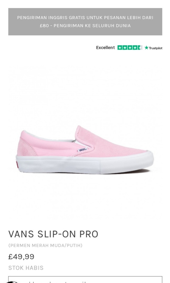 Vans Slip on PRO Fesyen Wanita Sepatu di Carousell