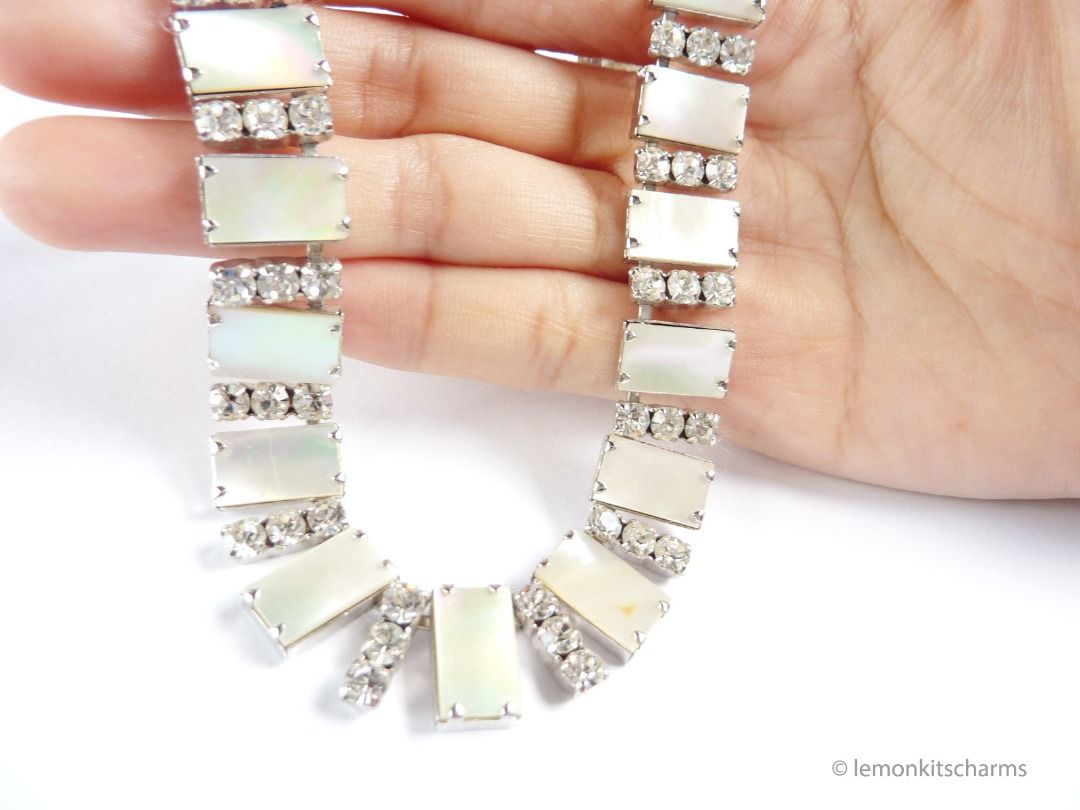 White discount rock necklace
