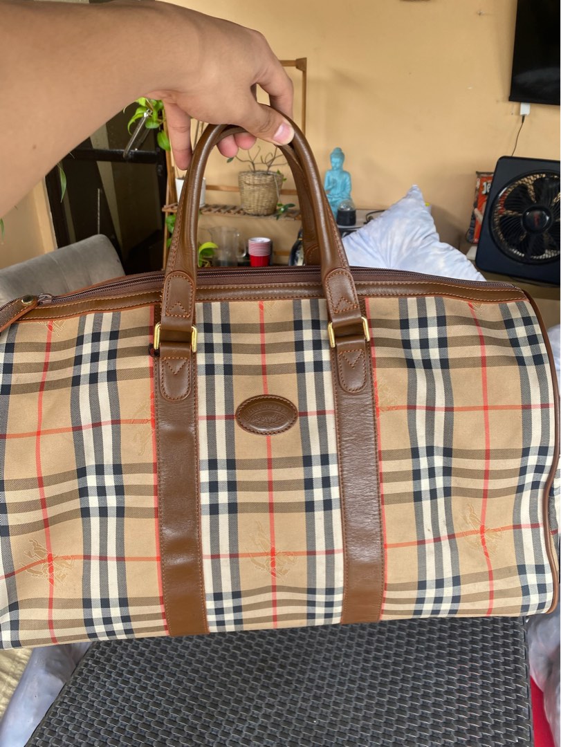Vintage burberry duffle bag top